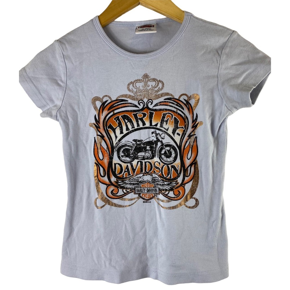 Harley Davidson tee shirt s Mike's Famous New Castle top motorcycle heart